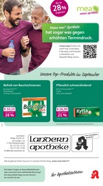 mea - meine apotheke Apotheken Prospekt der aktuellen Woche mit 4 Seiten, gültig von 01.09.2025 bis 30.09.2025, in Sachsenheim und Umgebung Aktueller mea - meine apotheke Apotheken Prospekt in Sachsenheim und Umgebung, "Unsere September-Angebote" mit 4 Seiten, 01.09.2025 - 30.09.2025