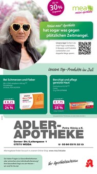 Aktueller mea - meine apotheke Prospekt "Unsere Juli-Angebote" Seite 1 von 4 Seiten