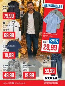 Bekleidung im aktuellen Kaufhaus Stolz Prospekt (Lübeck) Bekleidung im Kaufhaus Stolz Prospekt "STOLZ. Das Kaufhaus im Norden." mit 16 Seiten (Lübeck)
