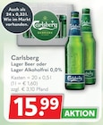 Lager Beer oder Lager Alkoholfrei 0,0% bei Getränkeland im Templin Prospekt für 15,99 €