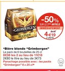 Bière blonde - Grimbergen en promo chez Monoprix Strasbourg à 4,19 €
