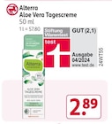 Aloe Vera Tagescreme Angebote von Alterra bei Rossmann Erfurt für 2,89 €