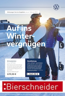 Aktueller Volkswagen Prospekt "Auf ins Wintervergnügen" Seite 1 von 1 Seiten