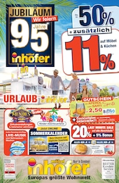 Möbel Inhofer Prospekt "95 Jahre Jubiläum" für Ingolstadt, 8 Seiten, 31.07.2026 - 29.08.2026