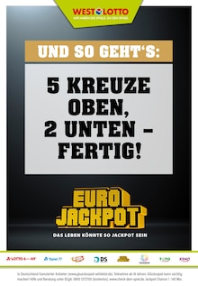 Aktueller Westlotto Prospekt "Heute Mega-Jackpot 120 Mio. € + 2. Rang rd. 23 Mio. €" Seite 2 von 3 Seiten