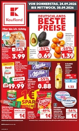 Kaufland Supermarkt Prospekt der aktuellen Woche mit 70 Seiten, gültig von 24.09.2026 bis 30.09.2026, in Thannhausen und Umgebung Aktueller Kaufland Supermarkt Prospekt in Thannhausen und Umgebung, "Hier bin ich richtig" mit 70 Seiten, 24.09.2026 - 30.09.2026