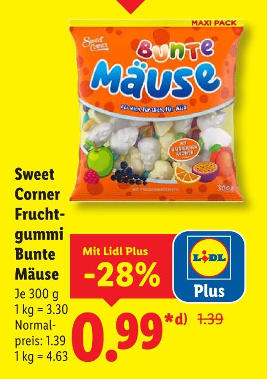 Fruchtgummi Bunte Mäuse