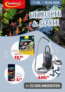 Zookauf Prospekt EINTAUCHEN & SPAREN mit 1 Seite
