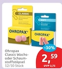 Classic Wachsstöpsel von Ohropax im aktuellen budni Prospekt
