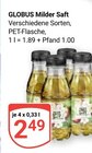 Aktuelles Milder Saft Angebot bei GLOBUS in Duisburg ab 2,49 €