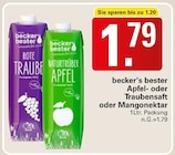 Apfel- oder Traubensaft oder Mangonektar Angebote von becker's bester bei WEZ Löhne für 1,79 €