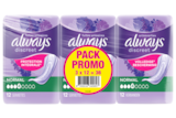 Serviette incontinence "Pack promo" - ALWAYS à 12,20 € dans le catalogue Carrefour