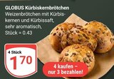 Kürbiskernbrötchen im Angebot bei GLOBUS in Erftstadt Kürbiskernbrötchen Angebote von Globus bei GLOBUS Erftstadt für 1,70 €