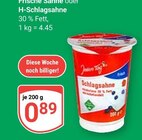Aktuelles Frische Sahne Angebot bei GLOBUS in Salzgitter ab 0,89 €