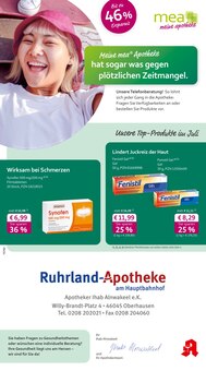Aktueller mea - meine apotheke Prospekt "Unsere Juli-Angebote" für Oberhausen Aktueller mea - meine apotheke Prospekt für Oberhausen mit Seiten