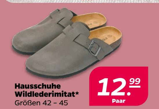 Hausschuhe Wildlederimitat