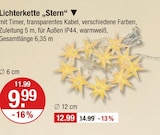 Lichterkette „Stern“ im V-Markt Prospekt Lichterkette „Stern“ von  im aktuellen V-Markt Prospekt für 9,99 €