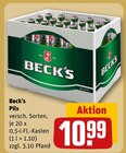 Pils im Angebot bei REWE in Erkrath Pils Angebote von Beck's bei REWE Erkrath für 10,99 €