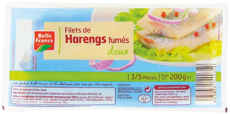 BELLE FRANCE Filets de Harengs fumés