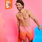 Short de bain orange homme en promo chez La Halle Short de bain orange homme dans le catalogue La Halle
