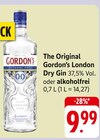 The Original Gordon’s London Dry Gin oder alkoholfrei Angebote von Gordon's bei E center Aalen für 9,99 €