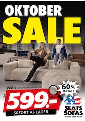 Seats and Sofas Möbel & Einrichtung Prospekt der aktuellen Woche mit 1 Seite, gültig von 01.10.2026 bis 31.10.2026, in Remscheid und Umgebung Aktueller Seats and Sofas Möbel & Einrichtung Prospekt in Remscheid und Umgebung, "OKTOBER SALE" mit 1 Seite, 01.10.2026 - 31.10.2026