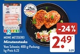 Minutensteaks von Meine Metzgerei im aktuellen ALDI SÜD Prospekt für 2,49 €