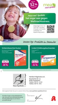 mea - meine apotheke Prospekt der Woche "Unsere Dezember-Angebote" Seite 1, 01.12.2025 bis 31.12.2025 für Ergoldsbach Aktueller mea - meine apotheke Prospekt "Unsere Dezember-Angebote" Seite 1 von 4 Seiten für Ergoldsbach