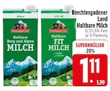 Haltbare Berg und Alpen Milch Angebote von Berchtesgadener Land bei EDEKA Landshut für 1,11 €