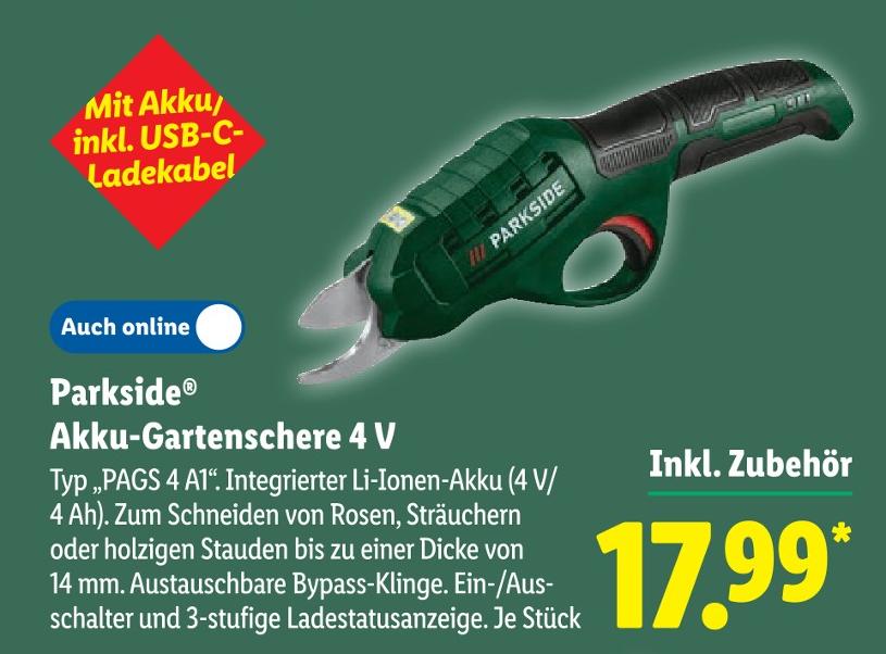 Akku-Gartenschere 4 V