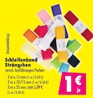 Schleifenband Strängchen im Angebot bei Mäc-Geiz in Braunschweig Schleifenband Strängchen Angebote bei Mäc-Geiz Braunschweig für 1,00 €