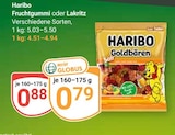 Fruchtgummi Angebote von Haribo bei GLOBUS Hanau für 0,79 €