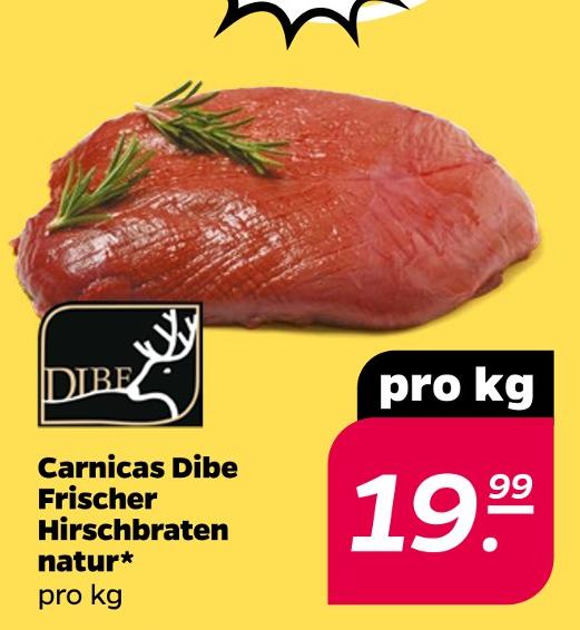 Frischer Hirschbraten natur