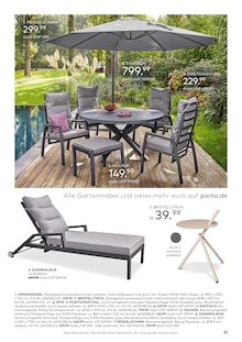 Ampelschirm im porta Möbel Prospekt "LOUNGE, DINING & ACCESSOIRES" mit 88 Seiten (Frankfurt (Main))