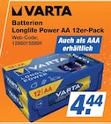 Batterien Longlife Power AA 12er-Pack im Angebot bei expert TeVi in Schwabach Batterien Longlife Power AA 12er-Pack Angebote von Varta bei expert TeVi Schwabach für 4,44 €
