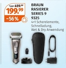 Rasierer Series 9 9325 im Angebot bei Müller in Freiburg Rasierer Series 9 9325 Angebote von Braun bei Müller Freiburg für 199,99 €