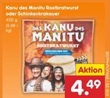 Rostbratwurst oder Schinkenkrakauer im Angebot bei Netto Marken-Discount in Singen Rostbratwurst oder Schinkenkrakauer Angebote von Das Kanu des Manitu bei Netto Marken-Discount Singen für 4,49 €