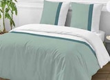 Parure housse de couette + 2 taies d'oreiller percale - DOMEDIA à 14,99 € dans le catalogue Intermarché Express
