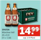 Münchner Hell Angebote von Spaten bei Getränke Oase Dorsten für 14,99 €