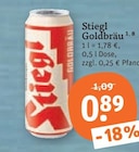 Goldbräu von Stiegl im aktuellen tegut Prospekt für 0,89 €