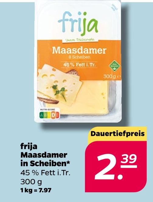 Maasdamer in Scheiben