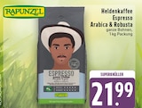 Heldenkaffee Espresso Arabica & Robusta Angebote von RAPUNZEL bei EDEKA Lemgo für 21,99 €