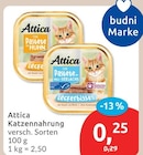 Katzennahrung von Attica im aktuellen budni Prospekt