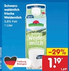 Aktuelles frische Weidemilch Angebot bei Netto Marken-Discount in Freiburg (Breisgau) ab 1,19 €