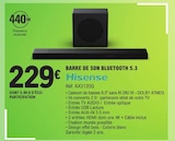 Barre de son Bluetooth 5.3 - Hisense - E.Leclerc Barre de son Bluetooth 5.3 - Hisense à 229,00 € dans le catalogue E.Leclerc