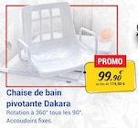 Chaise de bain pivotante Dakara en promo chez Technicien de Santé Illkirch-Graffenstaden à 99,90 €