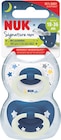 Beruhigungssauger Signature Night Silikon von Nuk für 4,45 € bei Rossmann im Angebot Beruhigungssauger Signature Night Silikon von Nuk im aktuellen Rossmann Prospekt