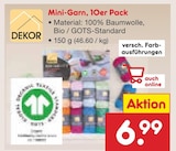 Mini-Garn, 10er Pack von Dekor für 6,99 € bei Netto Marken-Discount im Angebot Mini-Garn, 10er Pack von Dekor im aktuellen Netto Marken-Discount Prospekt
