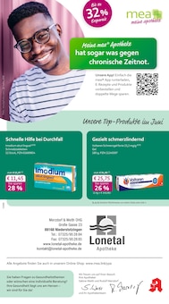 Aktueller mea - meine apotheke Prospekt (Niederstotzingen, 4 Seiten zum blättern mea - meine apotheke Prospekt Unsere Juni-Angebote mit 4 Seiten