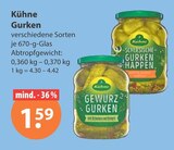 Gurken im V-Markt Prospekt Gurken von Kühne im aktuellen V-Markt Prospekt für 1,59 €